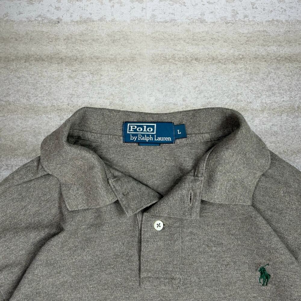 Vintage Polo Ralph Lauren Button Up Shirt Collared Hazel Green Cotton Y2K - Picture 3 of 3